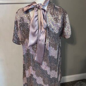 FATE neutral sequin shift dress by FATE-  Like new - The perfect party dress!!!